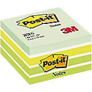 Post-it Sticky Note Cube 76 x 76mm Pastel Green 450 Sheets