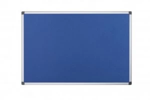 Bi-Office Maya Blue Felt Ntcbrd Alu Frame 150x120cm