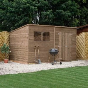 Mercia Pressure Treated Pent Shed - 12' x 6'