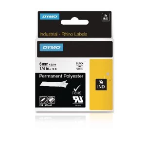 Dymo 18482 Black on White Label Tape 9mm x 5.5m