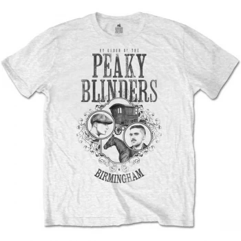 Peaky Blinders - Horse & Cart Mens X-Large T-Shirt - White