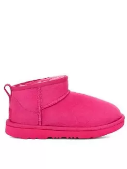 UGG Kids Classic Ultra Mini Classic Boot, Pink, Size 2 Older
