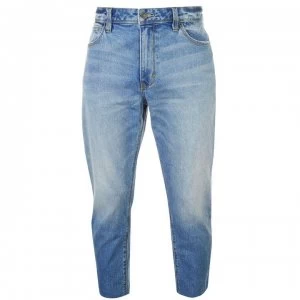 Abrand Crop Slim Jeans - Garage Blue