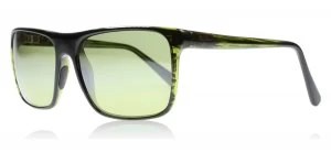 Maui Jim Flat Island Sunglasses Black / Olive stripe STG-BG Polariserade 58mm