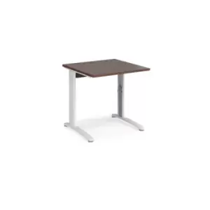 Office Desk Wheelchair Friendly Rectangular Desk 800mm Walnut Tops With White Frames TR10