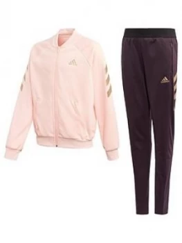 Boys, adidas Girls XFG Tracksuit - Purple, Coral, Size 9-10 Years