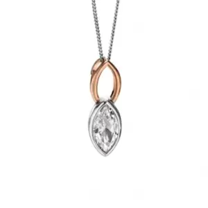 Rose Gold Plated Clear Cubic Zirconia Pendant P4321C