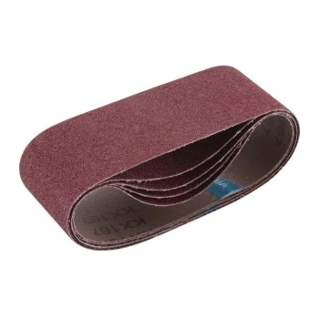 09233 Cloth Sanding Belt, 75 x 457mm, 40 Grit (5 Pack) - Draper
