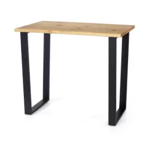 Core Products Texas Solid Wood Console Table With Black Metal Legs