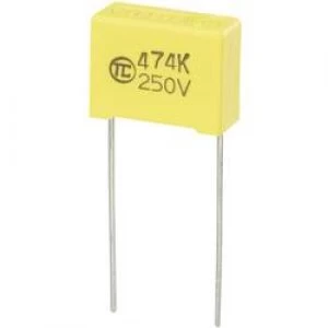 MKS thin film capacitor Radial lead 0.47 uF 250 Vdc 5 15mm L x W x H 18 x 7.5 x 13.5mm