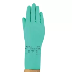 Chemical Resistant Gloves, Green Nitrile, Size 10