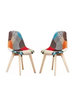 Tulip Patchwork Dining Chair, Set of 2
