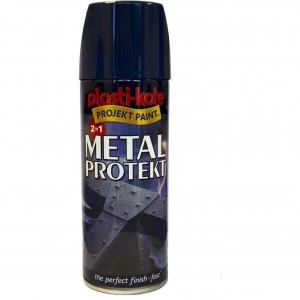 Plastikote Metal Protekt Aerosol Spray Paint Royal Blue 400ml