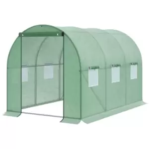 Outsunny Polytunnel Walk-in Garden 3 x 2m Greenhouse With Zip Door And Windows
