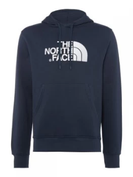 Mens The North Face Overhead Large Logo Hoodie Blue