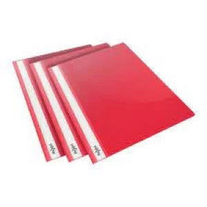 Rexel Choices Report Fldr Clear Front Capacity 160 Sheets A4 Red Ref