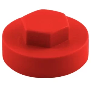Colour Match Hexagon Screw Cover Cap 5/16" x 16mm Poppy Red Pack of 1000