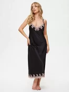 Ann Summers Nightwear & Loungewear Sorella Maxi Chemise, Black, Size XL, Women