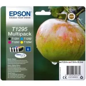 Epson Apple T1295 Black and Tri Colour Inkjet Cartridge