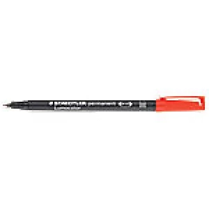 Staedtler Lumocolor OHP and CD Pens Permanent Medium Red, Pack Of 10