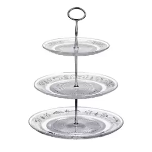 3-Tier Clear Glass Cake Stand