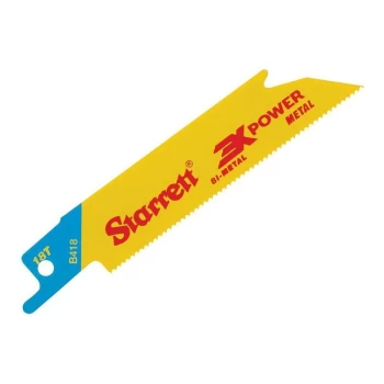 Starrett - STRB4185 B418-5 Bi-Metal Reciprocating Blade Metal Straight 100mm 18 TPI (Pack 5)
