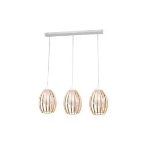 Dali Straight Bar Pendant Ceiling Light Copper, White 70cm