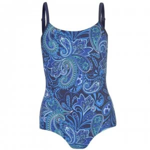 Zoggs Boho H Back Swimsuit Ladies - Navy/Multi