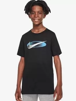 Nike Older Boys Sportswear Core Brandmark T-Shirt - Black, Size Xs=7-8 Years