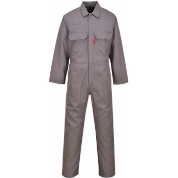 Portwest - BIZ1 Grey Sz M R Bizweld Flame Retardant Welder Overall Coverall Safety Boiler Suit