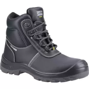 Mens Aras Leather Safety Boots (7 uk) (Black) - Safety Jogger
