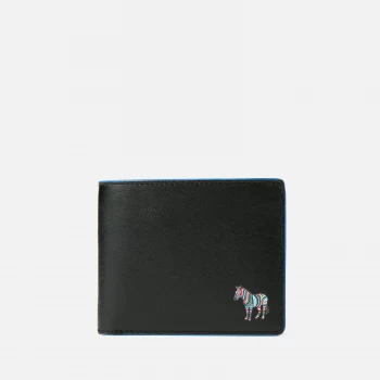 Paul Smith Mens Zebra Logo Bifold Wallet With Coin Pouch - Black