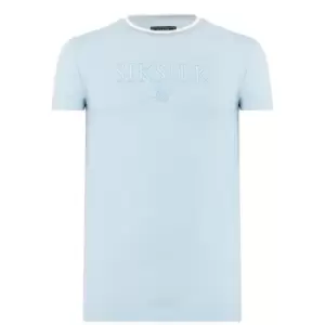 SikSilk Chest Logo T Shirt - Blue