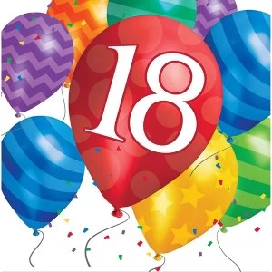 18th Birthday Balloon Napkins