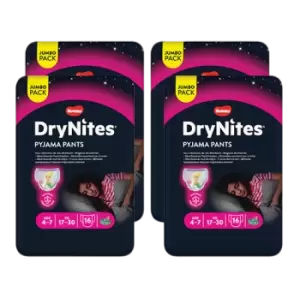 Huggies Diapers Drynites Girl 4/7 Years 16 Pieces