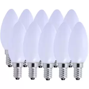Harper Living 5 Watts E14 LED Bulb Opal Candle Cool White Dimmable, Pack of 10