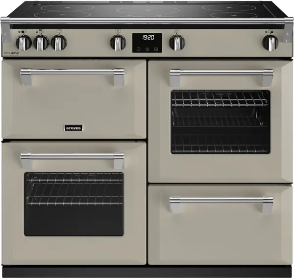 Stoves Richmond Deluxe ST DX RICH D1000Ei TCH PMU Electric Range Cooker with Induction Hob - Porcini Mushroom - A Rated