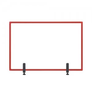 Bi-Office Protector Board W/Clamps Red Alu Frm 900x600