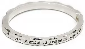 Equilibrium Silver Plated Hinged Bangle Auntie