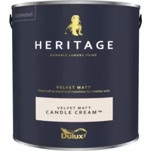 Dulux Heritage Velvet Matt Candle Cream Matt Emulsion Paint 2.5L