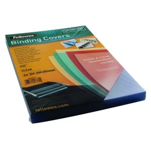 Fellowes Transpsarent Plastic Covers 200 Micron Pack of 100 5376101