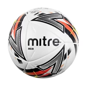 Mitre Delta One Ball White/Black/Orange 5