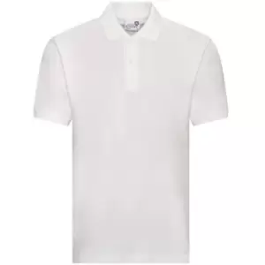 Awdis Boys Academy Pique Polo Shirt (S) (White)