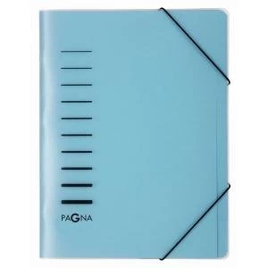 Pagna A4 6 Compartment Sorting File Blue Pack of 5 4005602