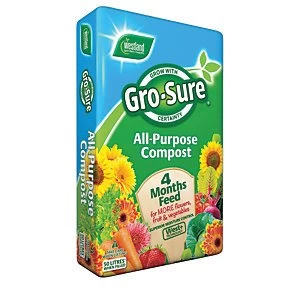 Gro-sure All-Purpose Compost & 4 Month Feed - 50L