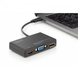 Digitus DA-70848 notebook dock/port replicator Wired USB 3.2 Gen 1 (3.1 Gen 1) Type-C Black