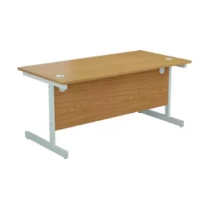 1600 X 800 Single Upright Rectangular Desk Nova Oak-White