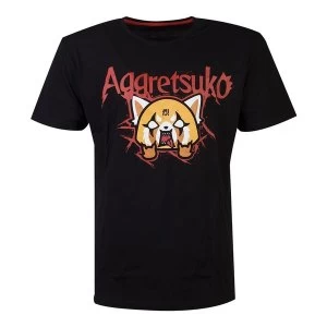 Aggretsuko - Retsuko Rage Trash Metal Mens Small T-Shirt - Black