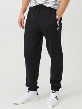 Fred Perry Loopback Sweat Pants - Black, Size L, Men