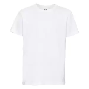 Russell Childrens/Kids Slim Short Sleeve T-Shirt (7-8 Years) (White)